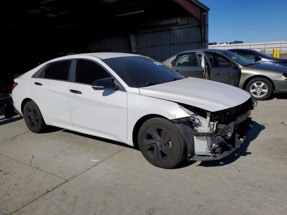 2021 Hyundai Elantra VIN 5NPLM4AGXMH045363 COPART salvage auction — FRONT END, Ca - Salvage Certificate, sold $4,350 on 2026-07-02 (photo 4)