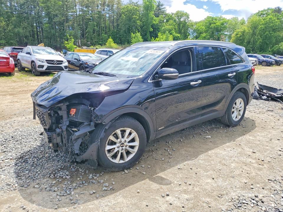 2019 Kia Sorento VIN 5XYPGDA38KG548299 COPART salvage auction — FRONT END, Ma - Cert Of Title-Salvage, sold $100 on 2026-07-23 (photo 1)