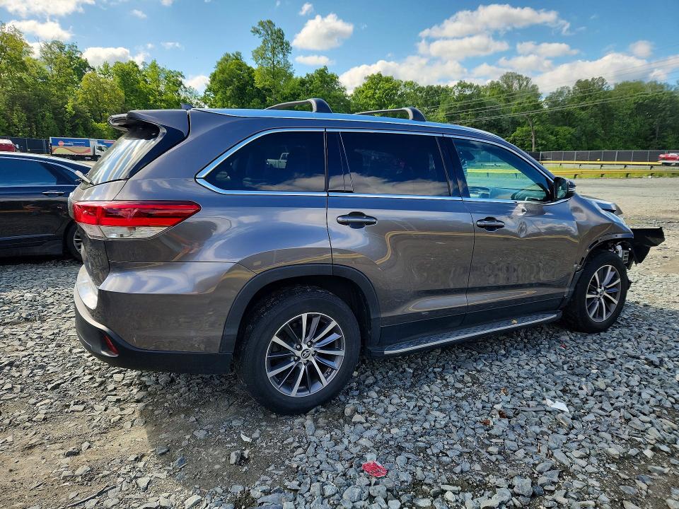 2019 Toyota Highlander VIN 5TDKZRFH5KS324044 COPART salvage auction — FRONT END, Md - Cert Of Salvage > 75% Damage, sold $6,100 on 2026-07-28 (photo 3)