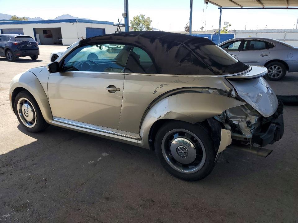 2015 Volkswagen Beetle VIN 3VW517AT4FM823568 COPART salvage auction — REAR END, Tx - Salvage Vehicle Title, sold $125 on 2026-07-10 (photo 2)