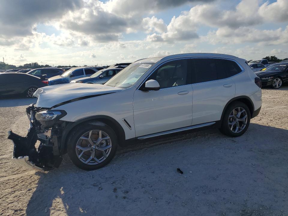 2022 BMW X3 VIN 5UX43DP04N9L16332 COPART salvage auction — FRONT END, Fl - Cert Of Title Slvg Rebuildable, sold $11,500 on 2026-07-07 (photo 1)