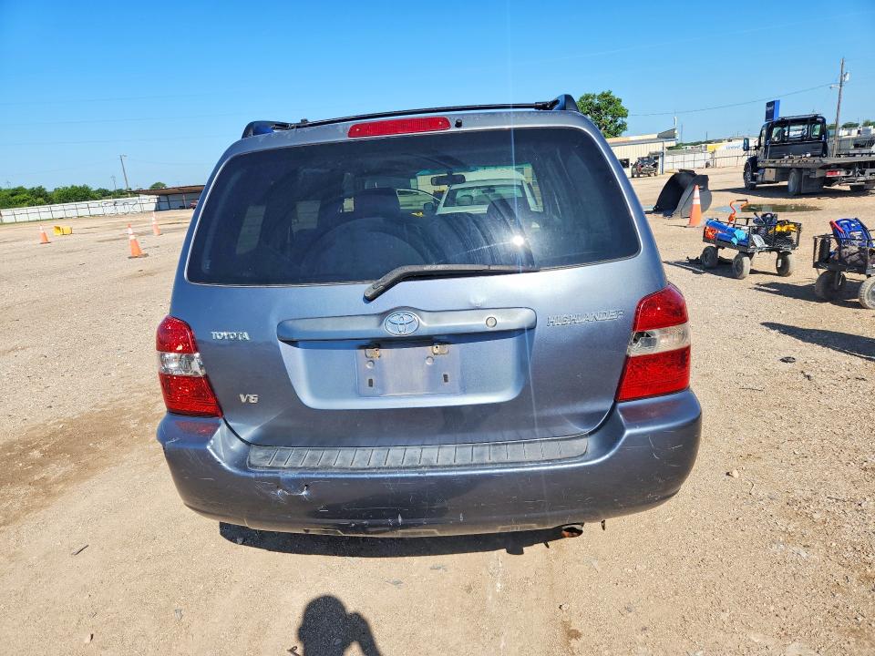 2005 Toyota Highlander VIN JTEGP21A350071452 COPART salvage auction — REAR END, TX - SALVAGE VEHICLE TITLE (P), sold $675 on 2026-07-15 (photo 6)