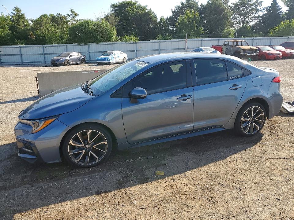 2020 Toyota Corolla VIN 5YFS4RCE7LP030762 COPART salvage auction — SIDE, Il - Salvage Certificate, sold $250 on 2026-07-21 (photo 1)