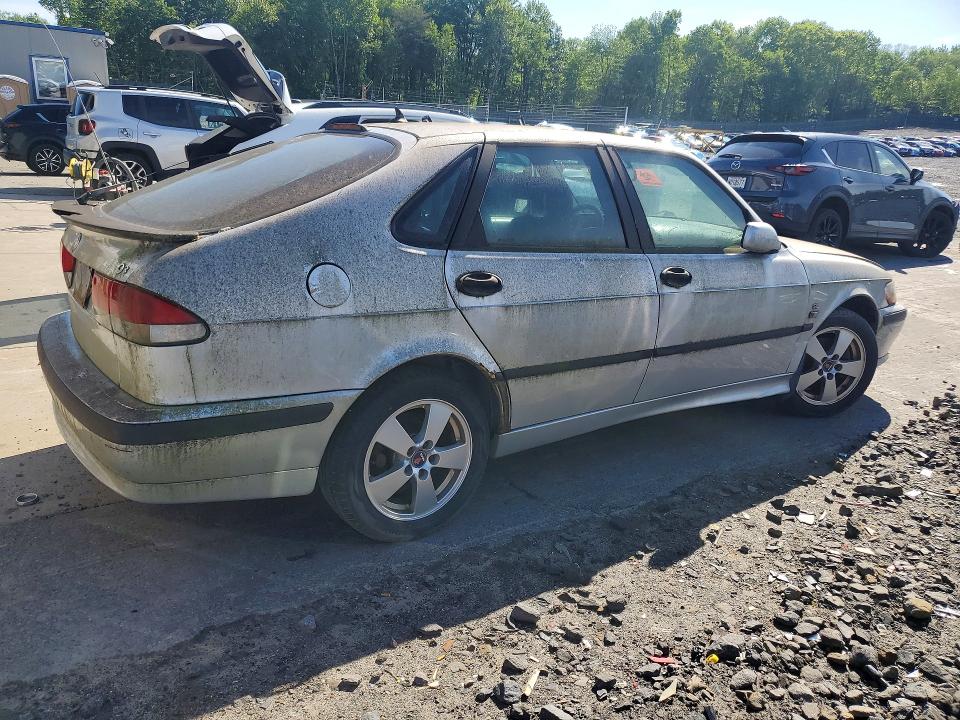 2002 Saab 9-3 VIN YS3DF58K322001193 COPART salvage auction — MECHANICAL, PA - CERT OF TITLE, sold $400 on 2026-08-19 (photo 3)