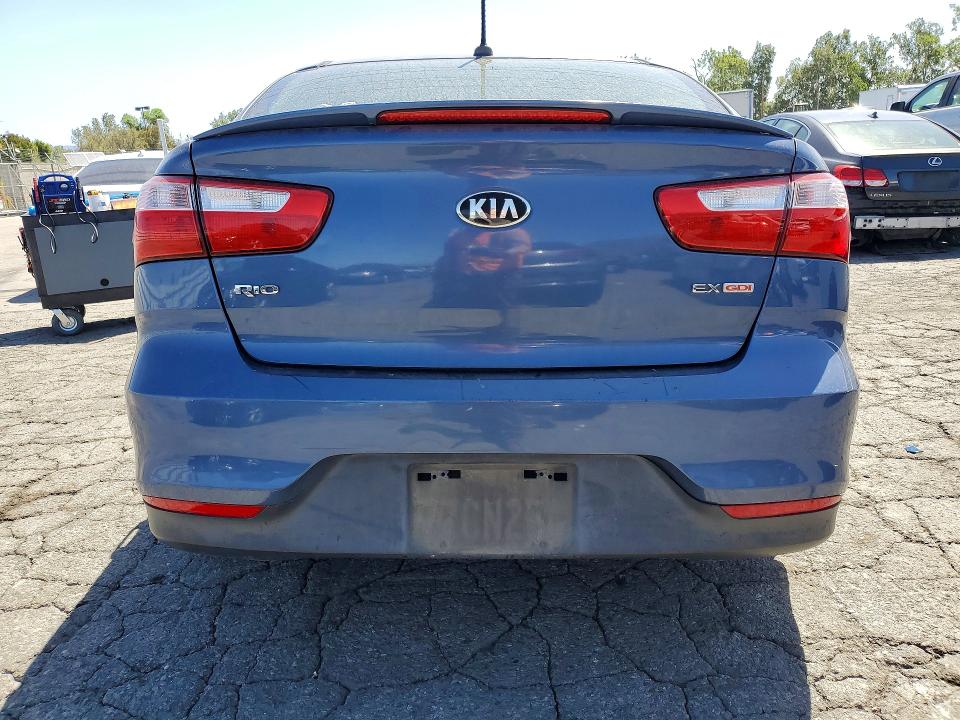 2016 Kia Rio VIN KNADN4A34G6680590 COPART salvage auction — FRONT END, Ca - Salvage Certificate, sold $900 on 2026-07-06 (photo 6)