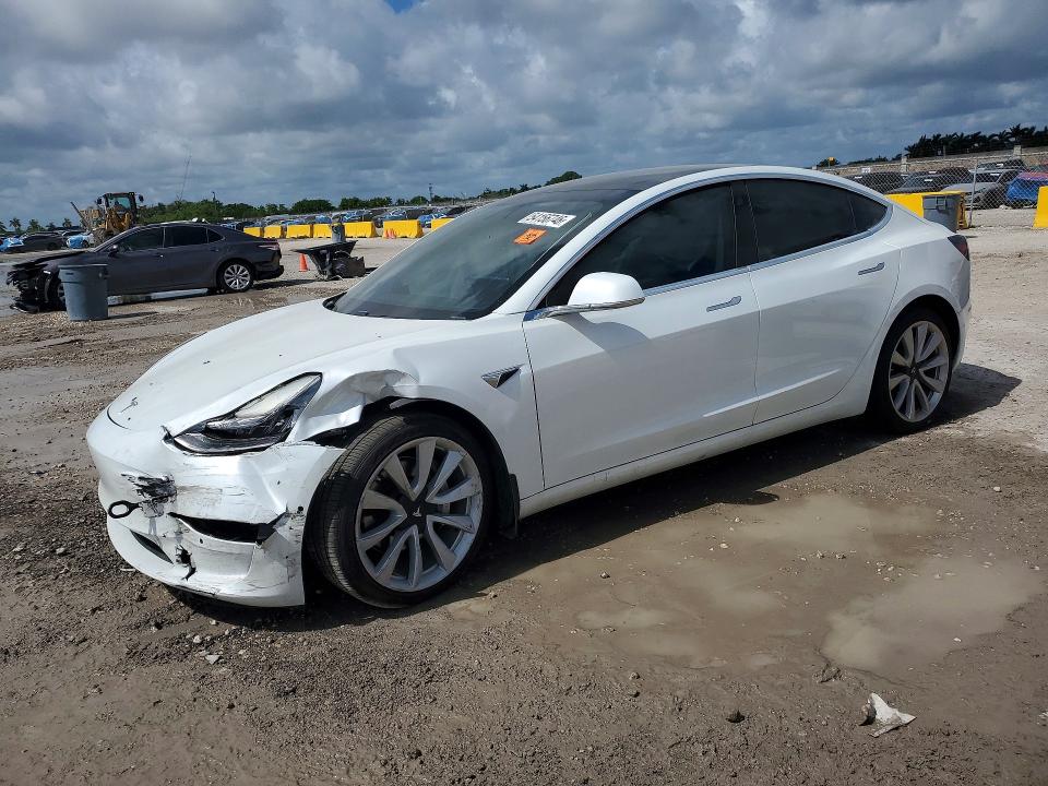 2020 Tesla Model 3 VIN 5YJ3E1EB4LF795638 COPART salvage auction — FRONT END, Fl - Cert Of Title Slvg Rebuildable, sold $15 on 2026-07-29 (photo 1)