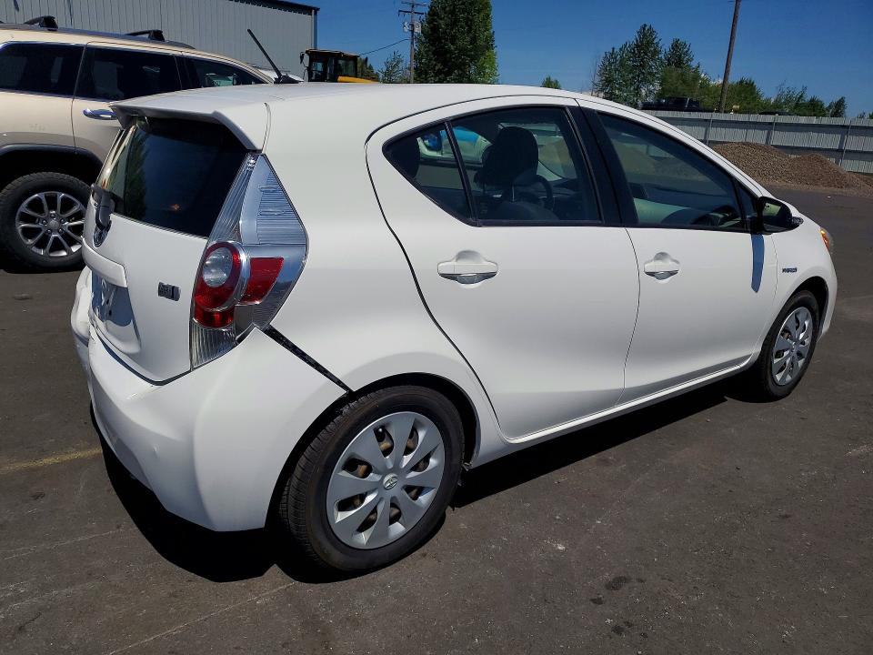 2012 Toyota VIN JTDKDTB3XC1503975 COPART salvage auction — REAR END, Or - Salvage Title Certificate, sold $2,750 on 2026-07-06 (photo 3)