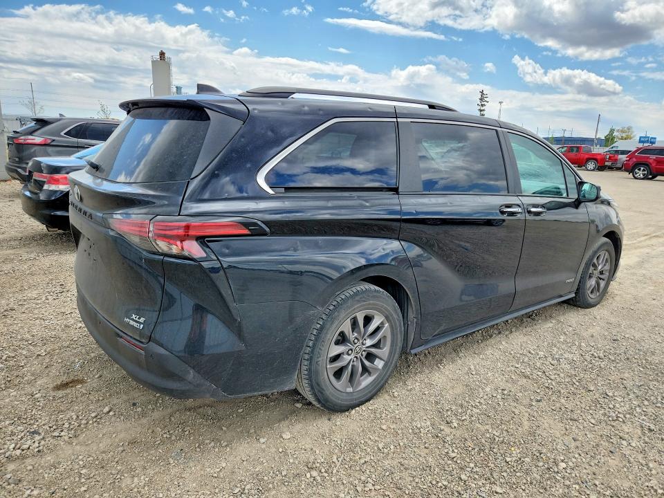2021 Toyota VIN 5TDJRKEC4MS067504 COPART salvage auction — HAIL, Ia - Cert Of Title-Salvage Title, sold $13,300 on 2026-07-15 (photo 3)