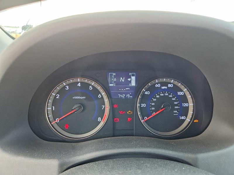 2016 Hyundai Accent VIN KMHCT4AE0GU946278 COPART salvage auction — FRONT END, NC - SALVAGE CERTIFICATE OF TITLE, sold $225 on 2026-07-27 (photo 9)