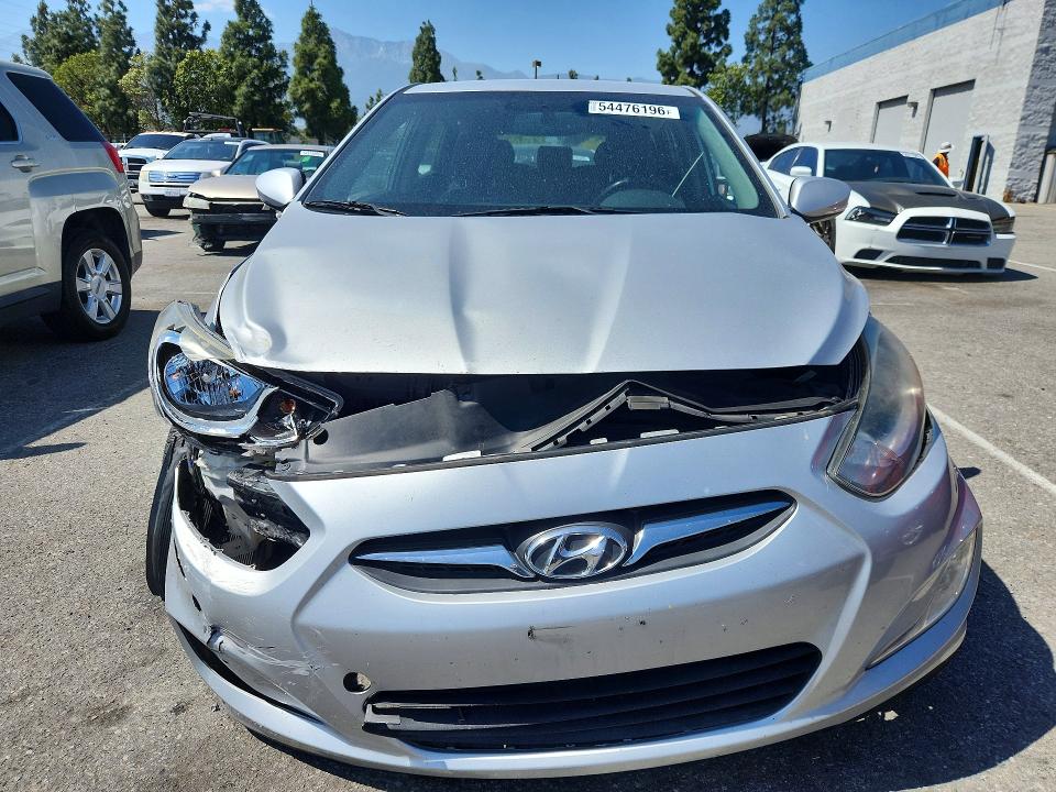 2013 Hyundai Accent VIN KMHCU5AE3DU130664 COPART salvage auction — FRONT END, Ca - Salvage Certificate, sold $925 on 2026-07-02 (photo 5)