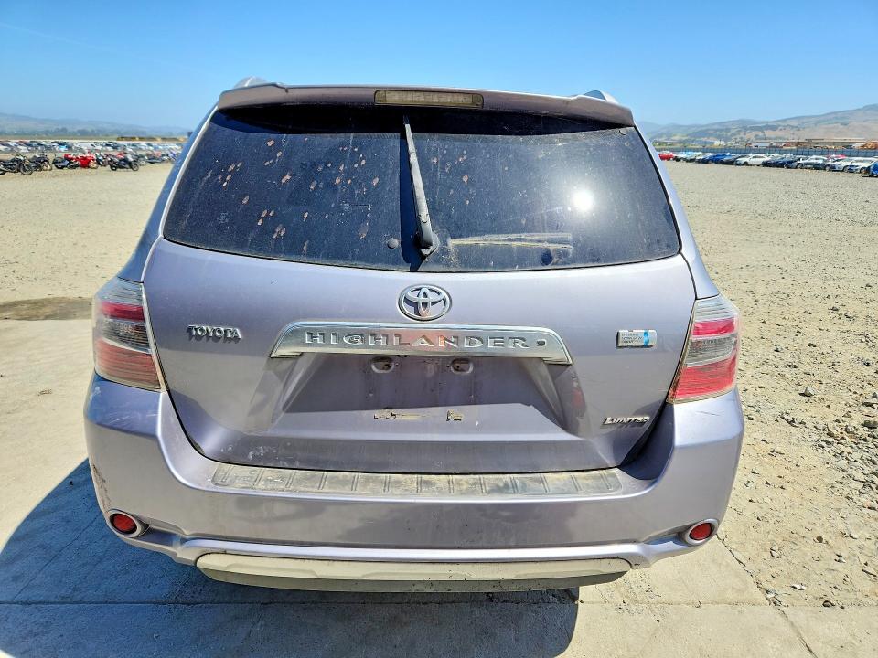2008 Toyota Highlander hybrid VIN JTEEW44A482020620 COPART salvage auction — BURN, Ca - Non-Repairable Vehicle Cert, sold $125 on 2026-07-13 (photo 6)