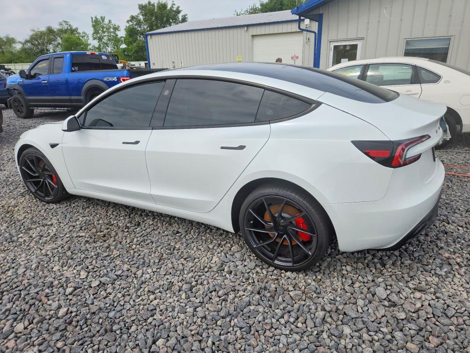 2025 Tesla Model 3 VIN 5YJ3E1ET6SF057637 COPART salvage auction — REAR END, Il - Salvage Certificate, sold $13,600 on 2026-07-20 (photo 2)