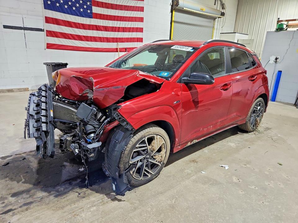 2022 Hyundai Kona VIN KM8K3CA36NU926487 COPART salvage auction — FRONT END, Nh - Cert Of Title-Salvage, sold $500 on 2026-07-16 (photo 1)