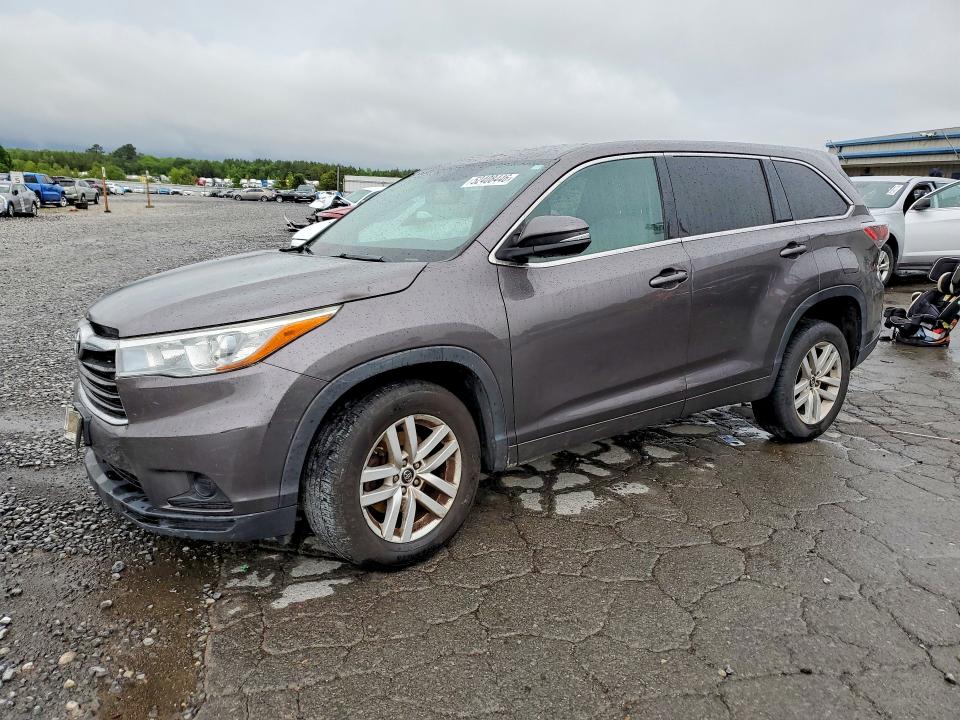 2016 Toyota Highlander VIN 5TDZKRFH9GS153261 COPART salvage auction — Burn Engine, TN - SALVAGE CERTIFICATE, sold $3,150 on 2026-07-09 (photo 1)