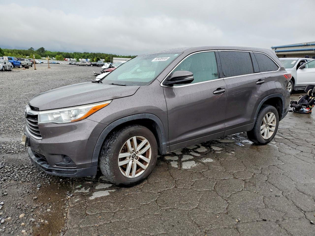 2016 Toyota Highlander VIN 5TDZKRFH9GS153261 COPART salvage auction — Burn Engine, TN - SALVAGE CERTIFICATE, sold $3,150 on 2026-06-23 (photo 1)