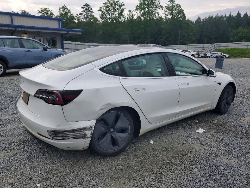 2020 Tesla Model 3 VIN 5YJ3E1EA4LF615453 COPART salvage auction — REAR END, Nc - Salvage Certificate Of Title, sold $4,650 on 2026-07-09 (photo 3)