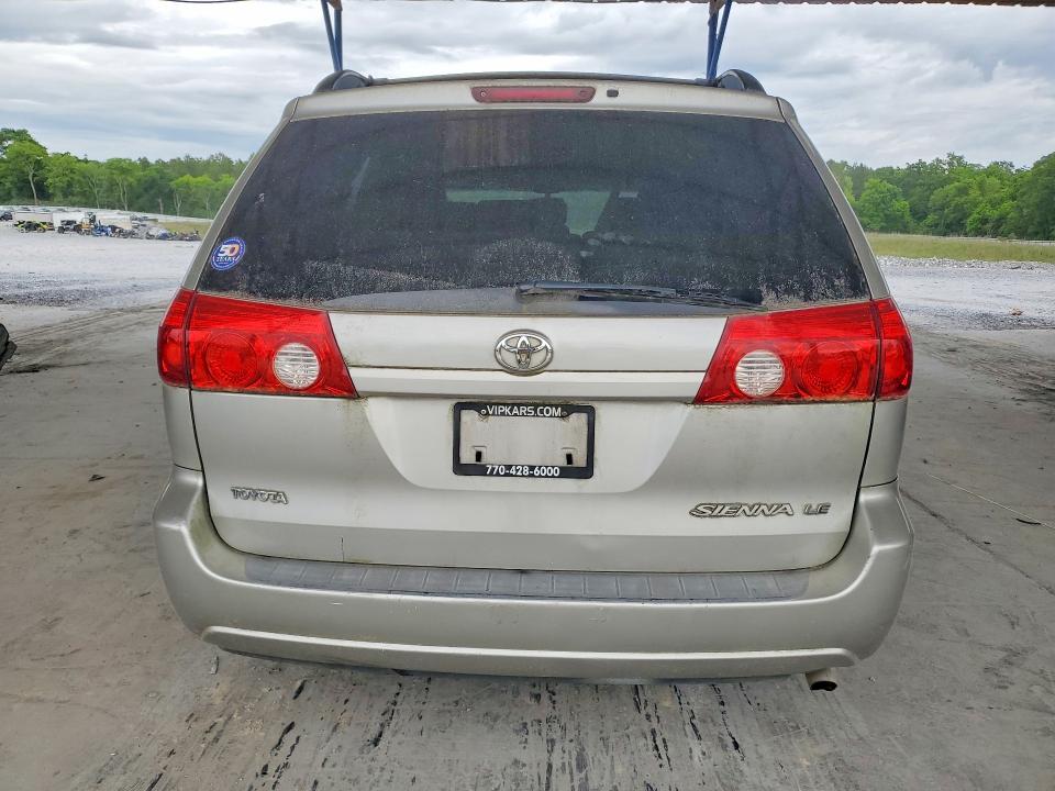 2006 Toyota Sienna VIN 5TDZA23CX6S529807 COPART salvage auction — MINOR DENT/SCRATCHES, Ga - Certificate Of Title, sold $925 on 2026-07-30 (photo 6)