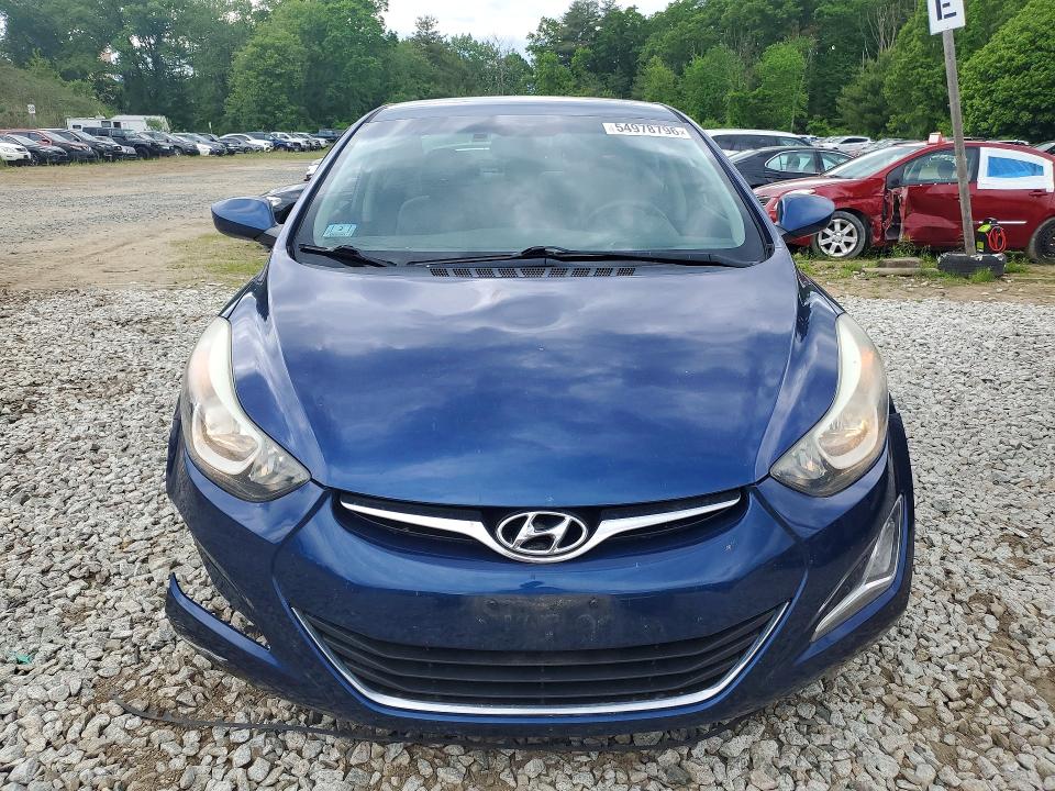 2016 Hyundai Elantra VIN 5NPDH4AE5GH764872 COPART salvage auction — FRONT END, Ma - Cert Of Title-Reconstrctd Coll, sold $1,100 on 2026-07-02 (photo 5)