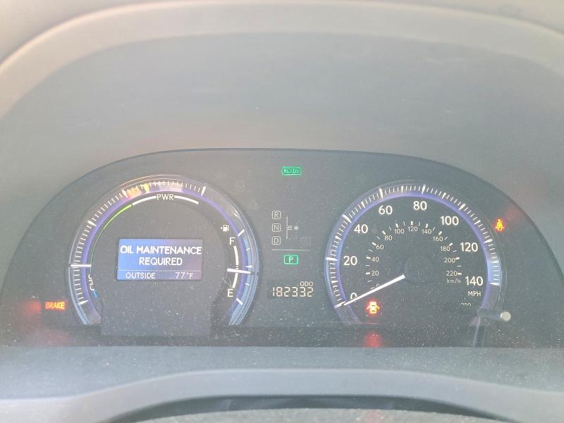 2010 Lexus Hs 250h VIN JTHBB1BA6A2007862 COPART salvage auction — SIDE, MA - CERT OF TITLE-RECONSTRCTD COLL, sold $550 on 2026-07-20 (photo 9)