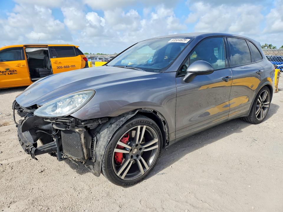 2011 Porsche Cayenne VIN WP1AC2A21BLA82036 COPART salvage auction — FRONT END, Fl - Cert Of Title Slvg Rebuildable, sold $6,600 on 2026-07-20 (photo 1)