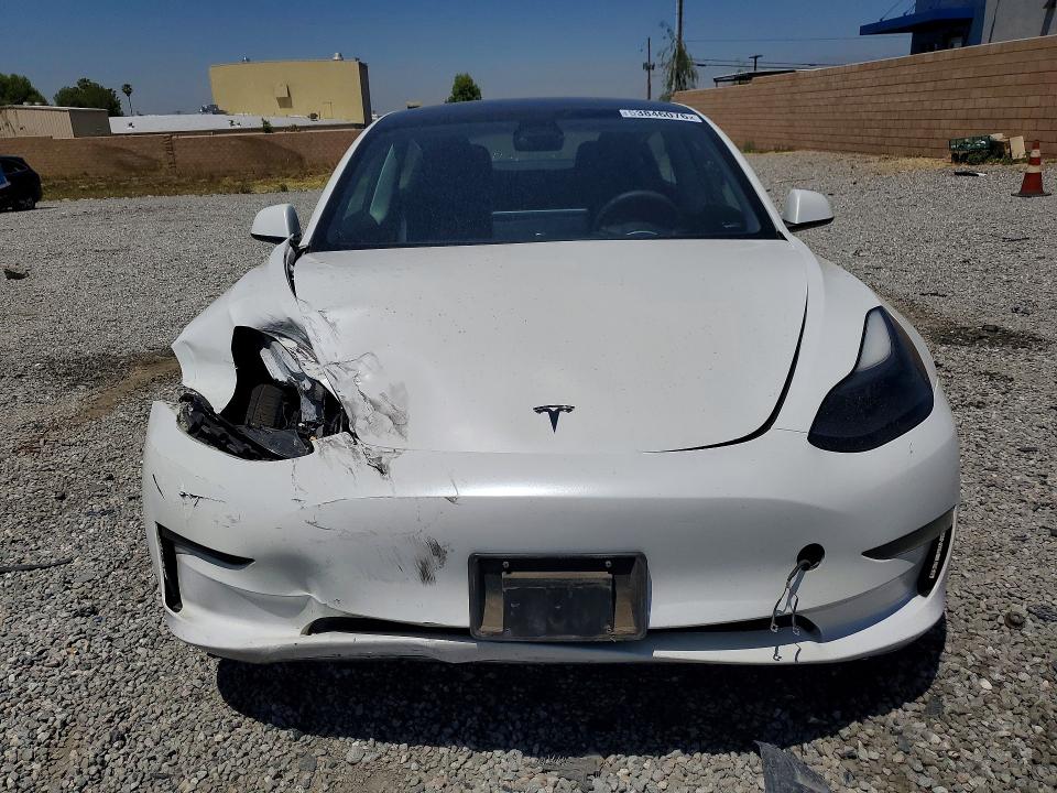 2023 Tesla Model 3 VIN 5YJ3E1EA7PF496948 COPART salvage auction — FRONT END, Ca - Salvage Certificate, sold $2,800 on 2026-07-15 (photo 5)