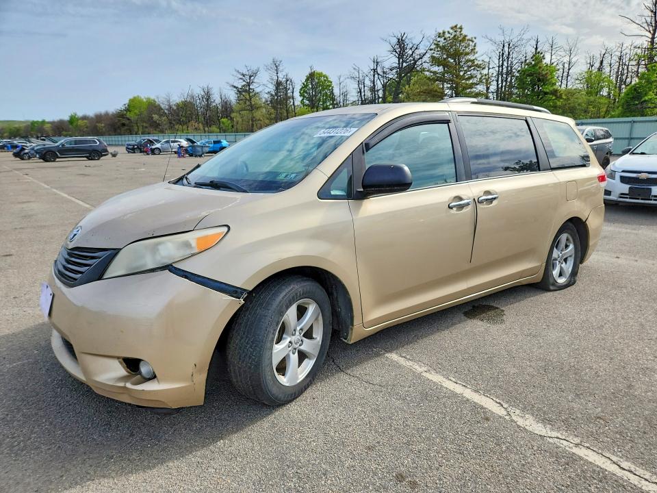 2011 Toyota Sienna VIN 5TDZK3DC2BS078206 COPART salvage auction — SIDE, Pa - Cert Of Title, sold $1,300 on 2026-07-08 (photo 1)