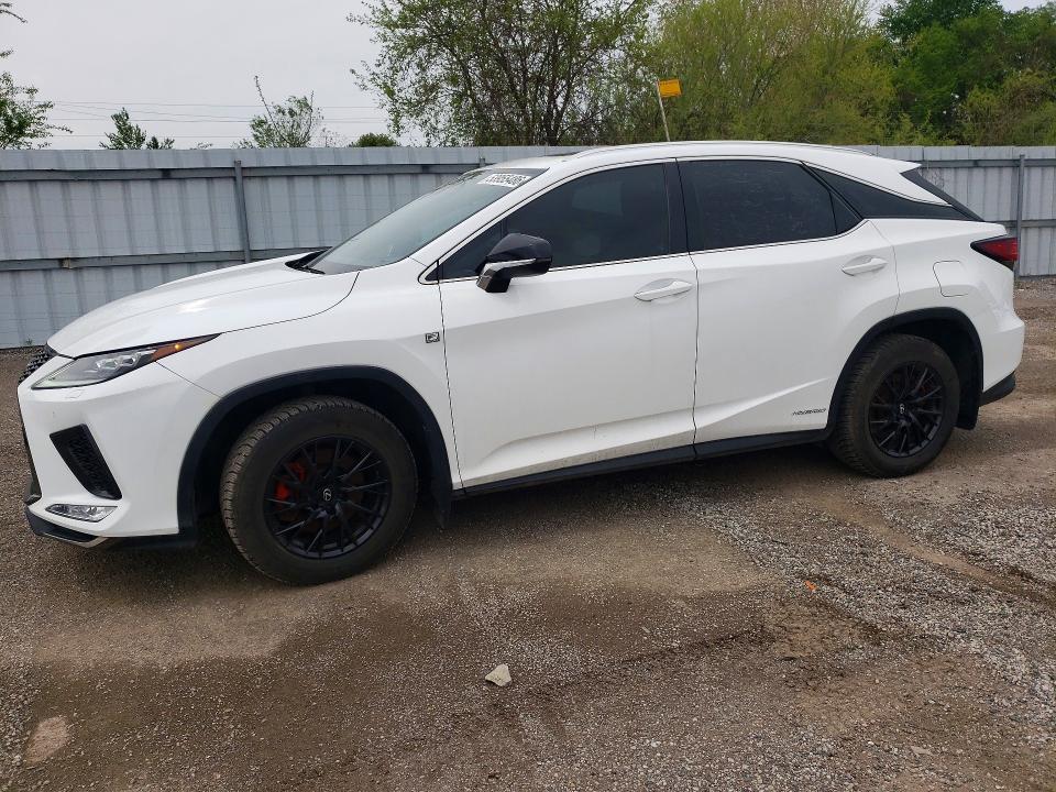 2020 Lexus Rx 450h VIN 2T2YGMDA2LC045133 COPART salvage auction — VANDALISM, On - Permit No Brand - Unfit, sold $27,000 on 2026-07-03 (photo 1)