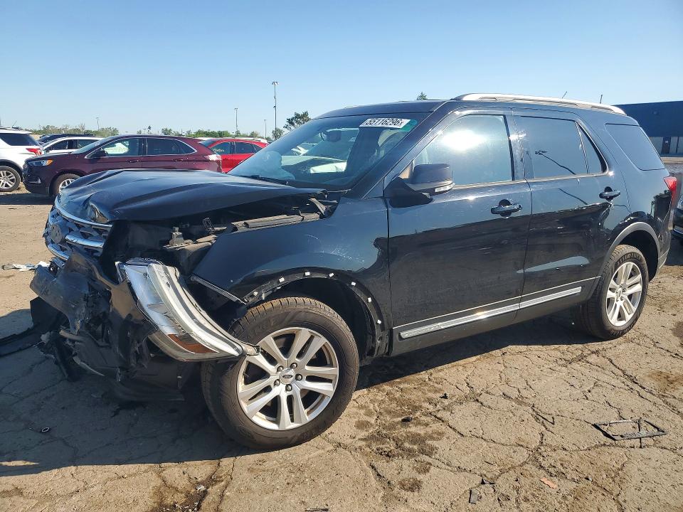 2018 Ford Explorer VIN 1FM5K8D86JGC04398 COPART salvage auction — FRONT END, MI - CERTIFICATE OF TITLE, sold $2,300 on 2026-07-02 (photo 1)
