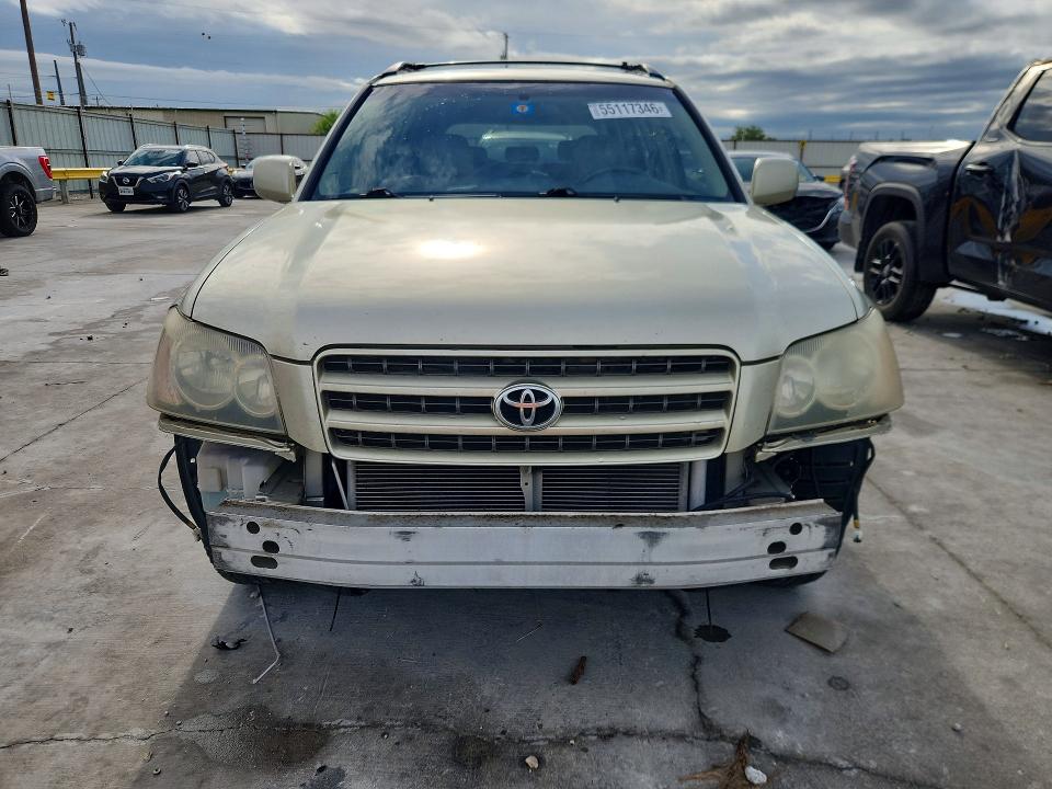 2003 Toyota Highlander VIN JTEGF21AX30097529 COPART salvage auction — FRONT END, Tx - Salvage Vehicle Title, sold $700 on 2026-07-21 (photo 5)