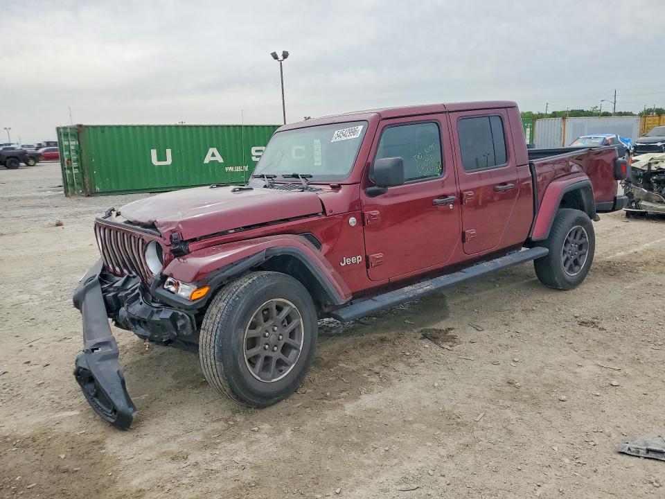 2021 Jeep Gladiator VIN 1C6HJTFG4ML602773 COPART salvage auction — FRONT END, In - Cert Of Title-Salvage Title, sold $12,800 on 2026-07-28 (photo 1)