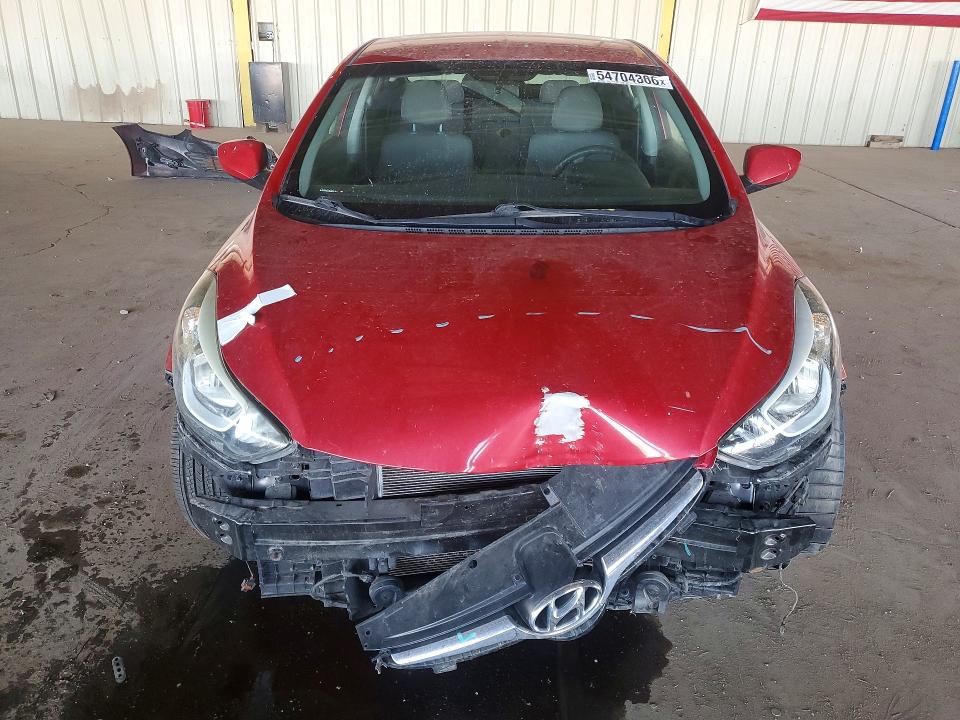 2016 Hyundai Elantra VIN KMHDH4AE3GU519781 COPART salvage auction — FRONT END, AZ - CERT OF TITLE - SALVAGE, sold $2,100 on 2026-07-27 (photo 5)