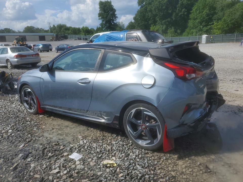 2019 Hyundai Veloster VIN KMHTH6AB1KU010472 COPART salvage auction — REAR END, Tn - Salvage Certificate, sold $2,550 on 2026-07-28 (photo 2)