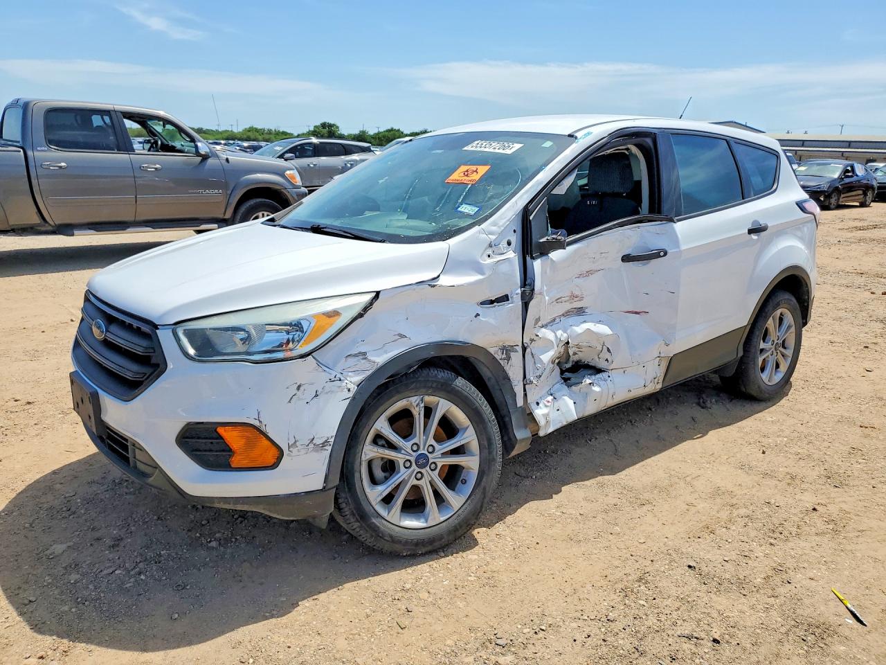2017 Ford Escape VIN 1FMCU0F70HUD10316 COPART salvage auction — Side, TX - SALVAGE VEHICLE TITLE, sold $1,150 on 2026-07-09 (photo 1)