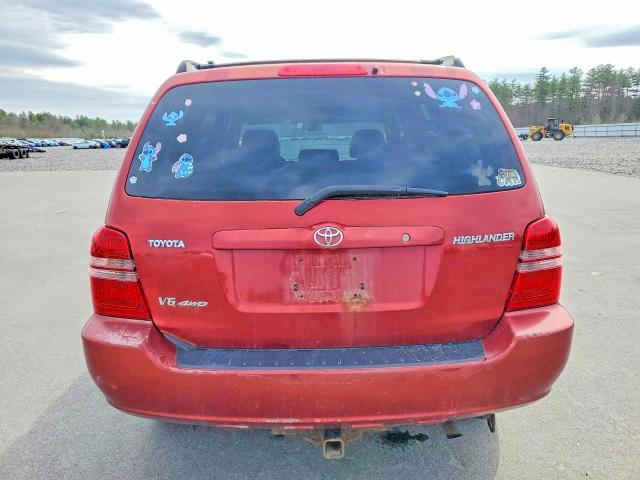 2001 Toyota Highlander VIN JTEHF21A310029588 COPART salvage auction — SIDE, Me - Cert Of Title-Salvage Collisio, sold $400 on 2026-07-17 (photo 6)