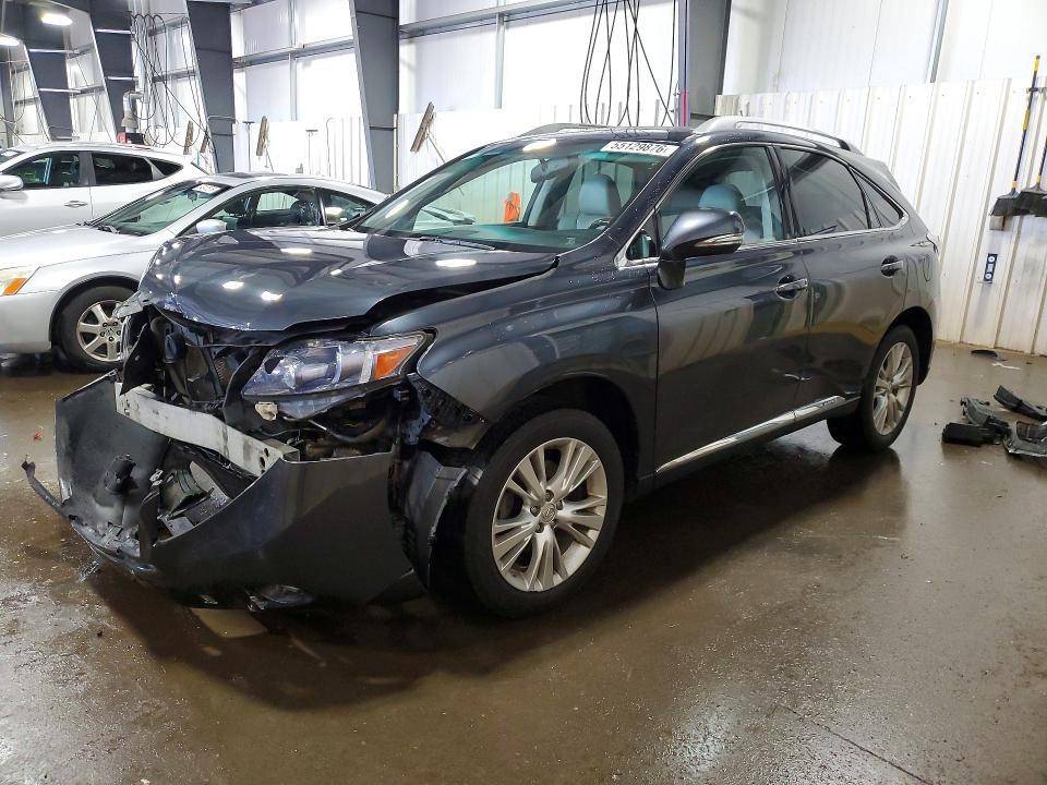 2010 Lexus Rx VIN JTJBC1BA6A2027802 COPART salvage auction — FRONT END, Mn - Cert Of Title-Prior Salvage, sold $1,300 on 2026-07-14 (photo 1)
