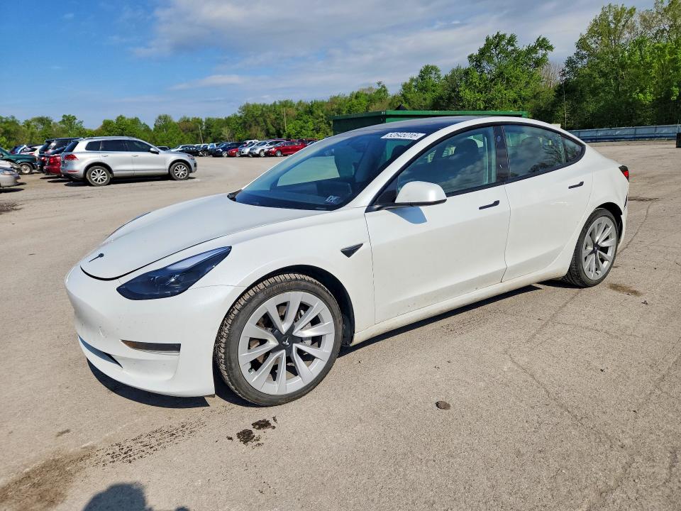 2021 Tesla VIN 5YJ3E1EA1MF908275 COPART salvage auction — REAR END, Pa - Certificate Of Salvage, sold $10,600 on 2026-07-02 (photo 1)