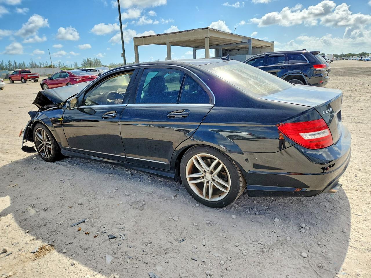 2014 Mercedes-Benz C-Class VIN WDDGF4HBXEG233768 COPART salvage auction — Front End, FL - CERT OF TITLE-REBUILT, sold $275 on 2026-06-30 (photo 2)