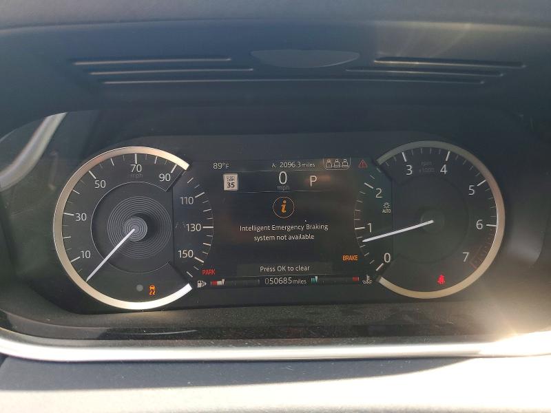 2020 Land rover RANGE ROVER VIN SALZJ2FX0LH074554 COPART salvage auction — FRONT END, MD - CERT OF SALVAGE < 75% DAMAGE, sold $7,600 on 2026-07-30 (photo 9)