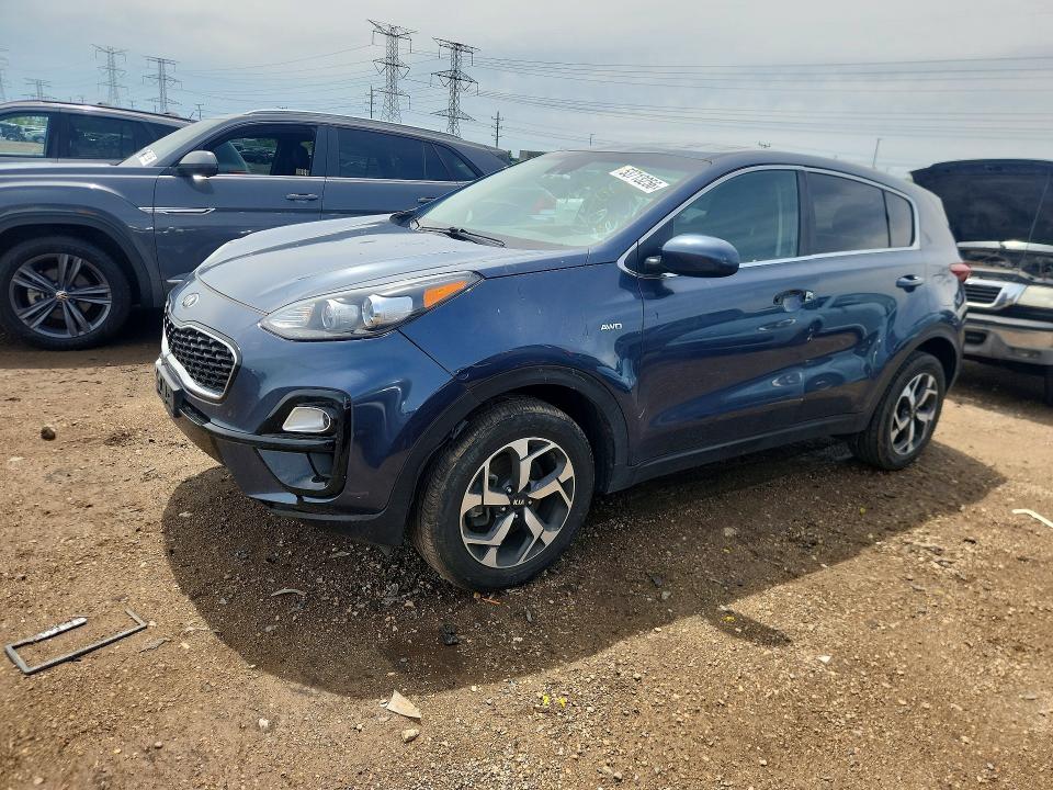 2021 Kia Sportage VIN KNDPMCACXM7862541 COPART salvage auction — VANDALISM, Il - Salvage Certificate, sold $375 on 2026-07-21 (photo 1)