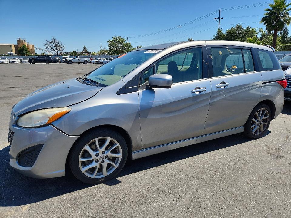 2012 Mazda 5 VIN JM1CW2CL9C0143000 COPART salvage auction — REAR END, Ca - Salvage Certificate, sold $525 on 2026-07-07 (photo 1)