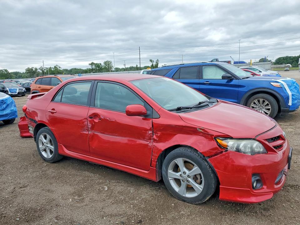 2012 Toyota Corolla VIN 5YFBU4EE6CP013354 COPART salvage auction — ROLLOVER, Ia - Cert Of Title-Salvage Title, sold $2,250 on 2026-07-31 (photo 4)