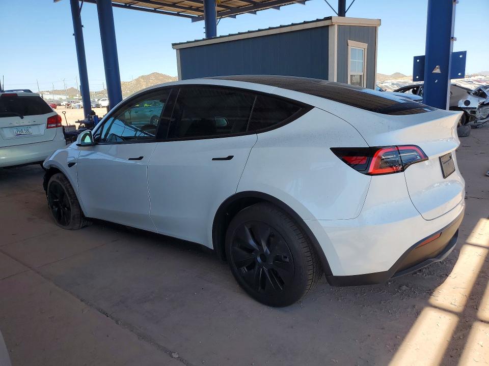 2025 Tesla Model y VIN 7SAYGDED0SA377272 COPART salvage auction — FRONT END, AZ - CERT OF TITLE - SALVAGE, sold $7,800 on 2026-07-28 (photo 2)