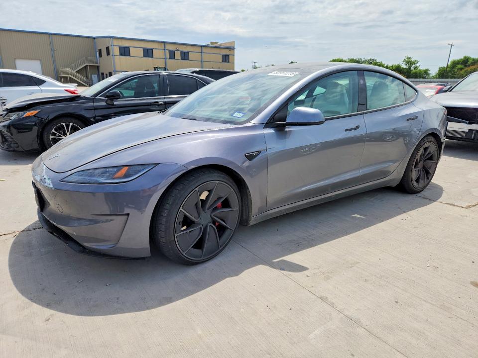 2024 Tesla Model 3 VIN 5YJ3E1ET8RF865224 COPART salvage auction — REAR END, Tx - Salvage Vehicle Title, sold $19,900 on 2026-07-16 (photo 1)