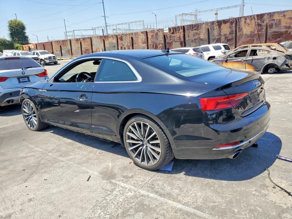 2018 Audi A5 VIN WAUPNAF56JA001252 COPART salvage auction — FRONT END, Ca - Salvage Certificate, sold $3,600 on 2026-07-06 (photo 2)