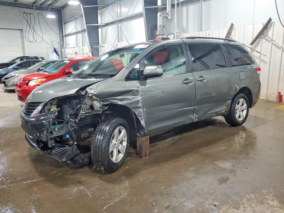 2011 Toyota Sienna VIN 5TDKK3DC1BS025241 COPART salvage auction — FRONT END, Mn - Cert Of Title-Prior Salvage, sold $875 on 2026-07-09 (photo 1)