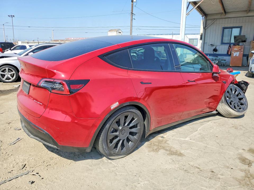 2021 Tesla VIN 5YJYGDEE6MF219207 COPART salvage auction — REAR END, Salvage Title, sold $7,300 on 2026-07-13 (photo 3)