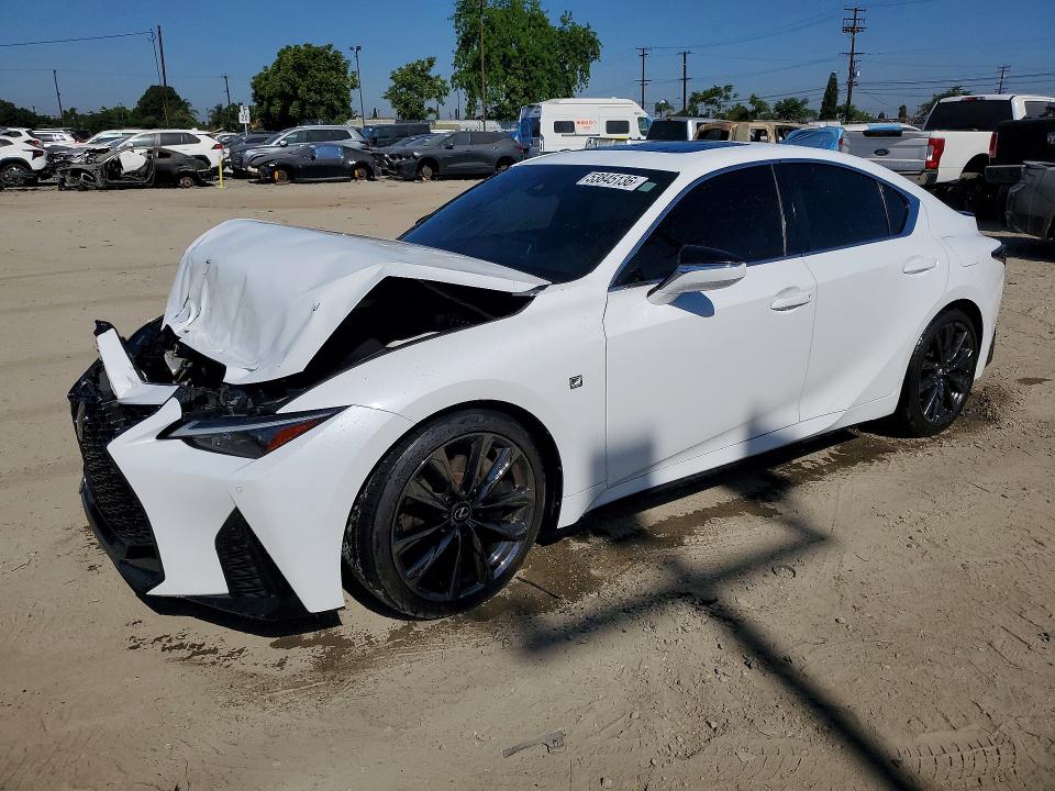 2023 Lexus Is VIN JTHGZ1B21P5061927 COPART salvage auction — FRONT END, Ca - Salvage Certificate, sold $13,900 on 2026-07-02 (photo 1)