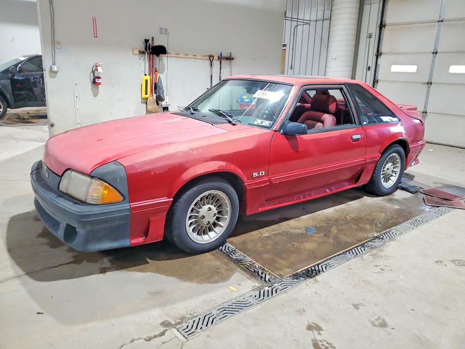 1987 Ford Mustang VIN 1FABP42EXHF211970 COPART salvage auction — FRAME DAMAGE, IN - CERT OF TITLE - REBUILT VEHICL, sold $2,200 on 2026-07-09 (photo 1)