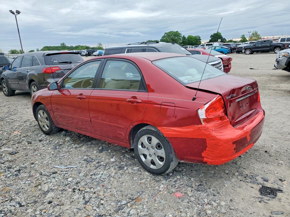 2008 Kia Spectra VIN KNAFE121385531907 COPART salvage auction — REAR END, IN - CERT OF TITLE-SALVAGE TITLE, sold $350 on 2026-07-10 (photo 2)