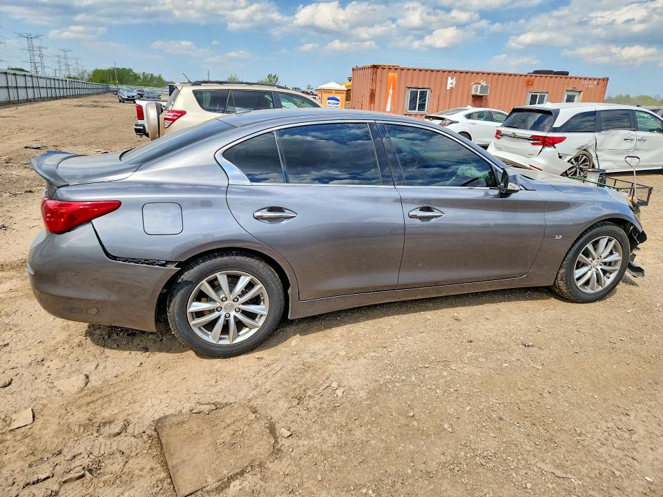 2015 Infiniti Q50 VIN JN1BV7AR9FM396594 COPART salvage auction — FRONT END, IL - SALVAGE CERTIFICATE, sold $3,850 on 2026-07-07 (photo 3)